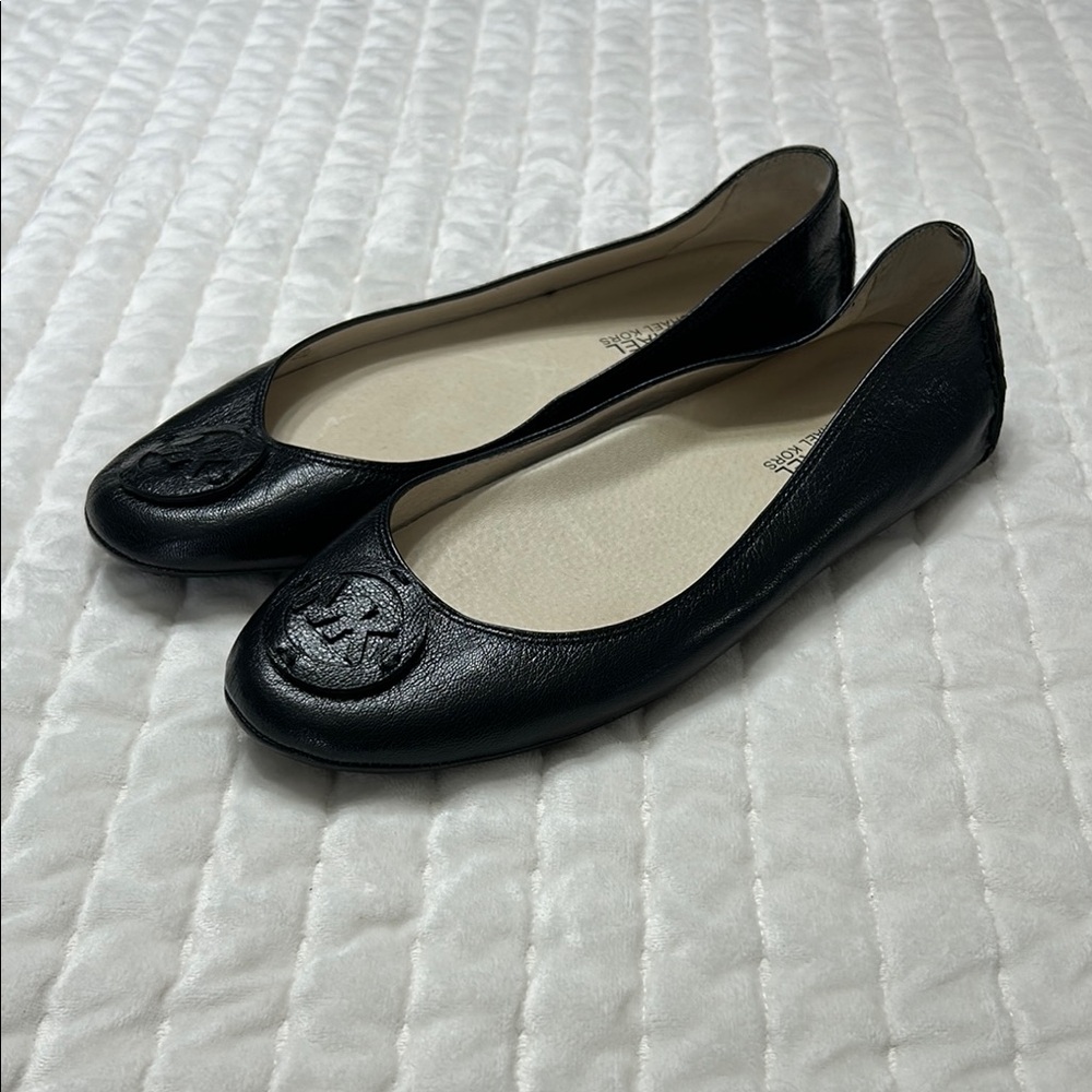 MICHAEL Michael Kors Ballet Flats Size 9M Black Leather NWOT - Picture 1 of 6